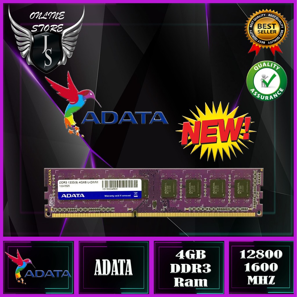 Adata 4gb 8gb Ddr3 Pc3 1600mhz For Desktop Pc Dimm Memory Ram 240 Pins Shopee Malaysia