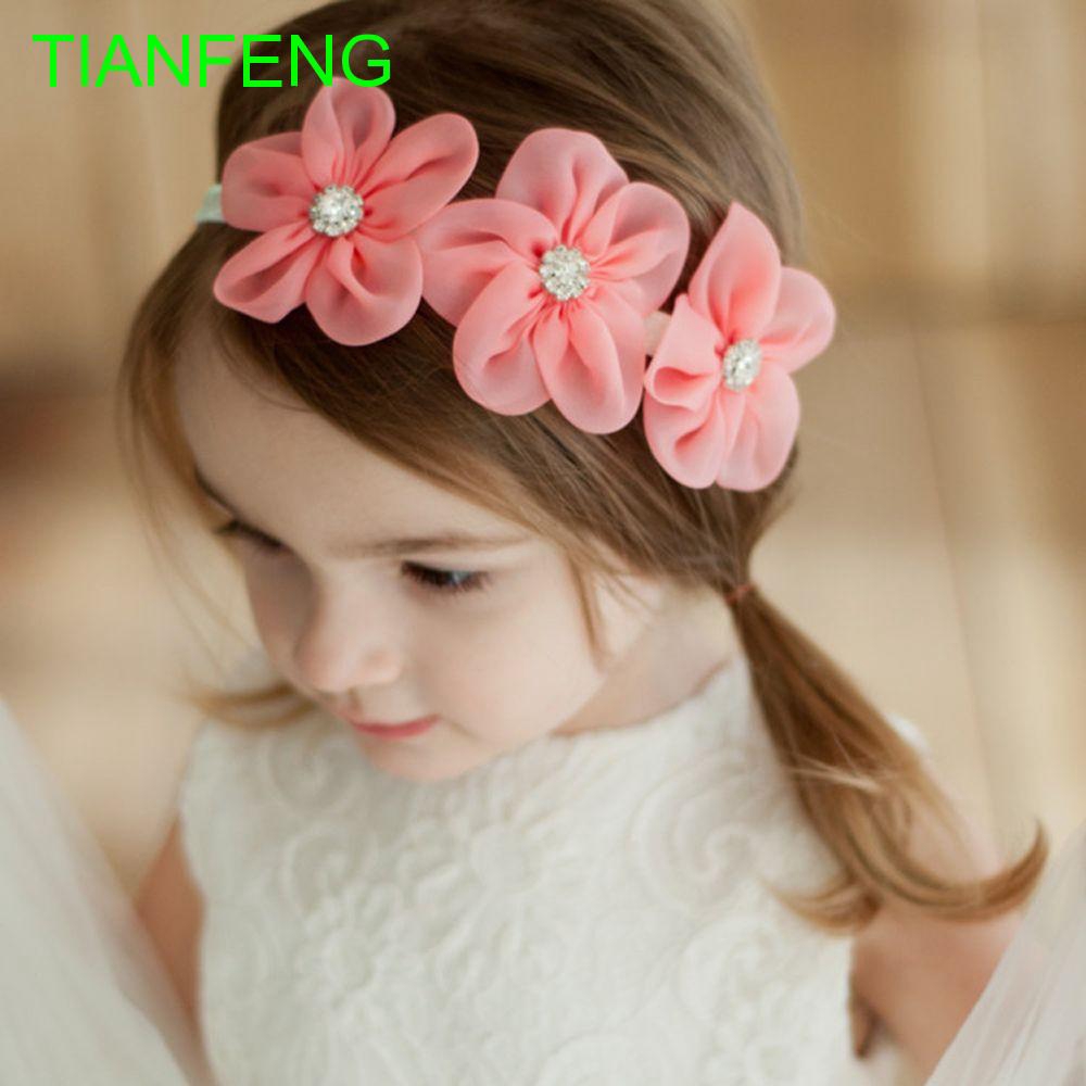Children Kids Accessories Ribbon Girls Flower Hairband Hair