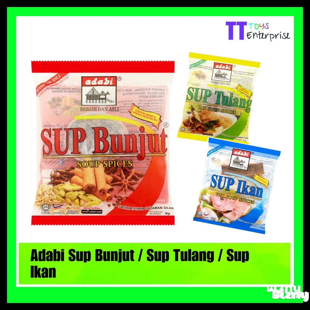 Ds Adabi Sup Bunjut 8gm Sup Tulang 13gm Sup Ikan 13gm Fish Soup Spices 