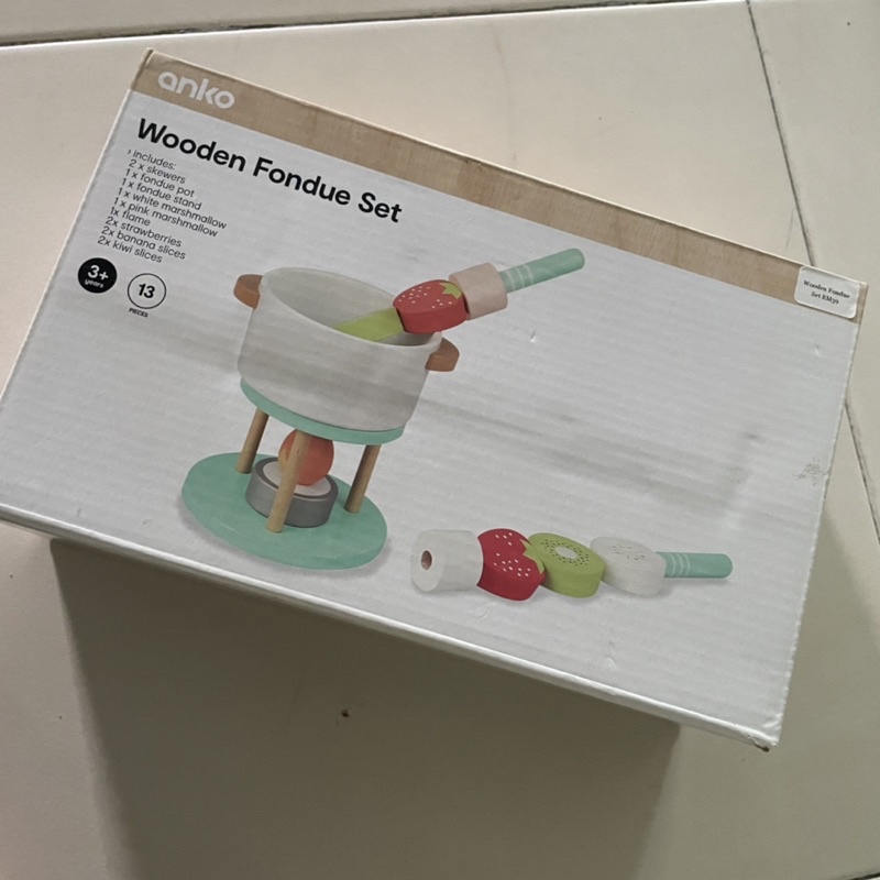 Kmart Wooden Fondue Set Shopee Malaysia