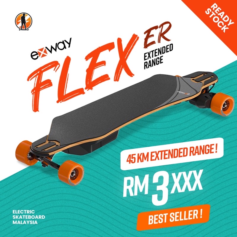READY STOCK Exway FLEX RIOT Electric Skateboard (NEW BEST) | Shopee ...