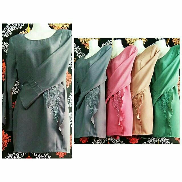  SARA  ANN  EXCLUSIVE BLOUSE  BY BUSANA JUBAH AISYAH Shopee 