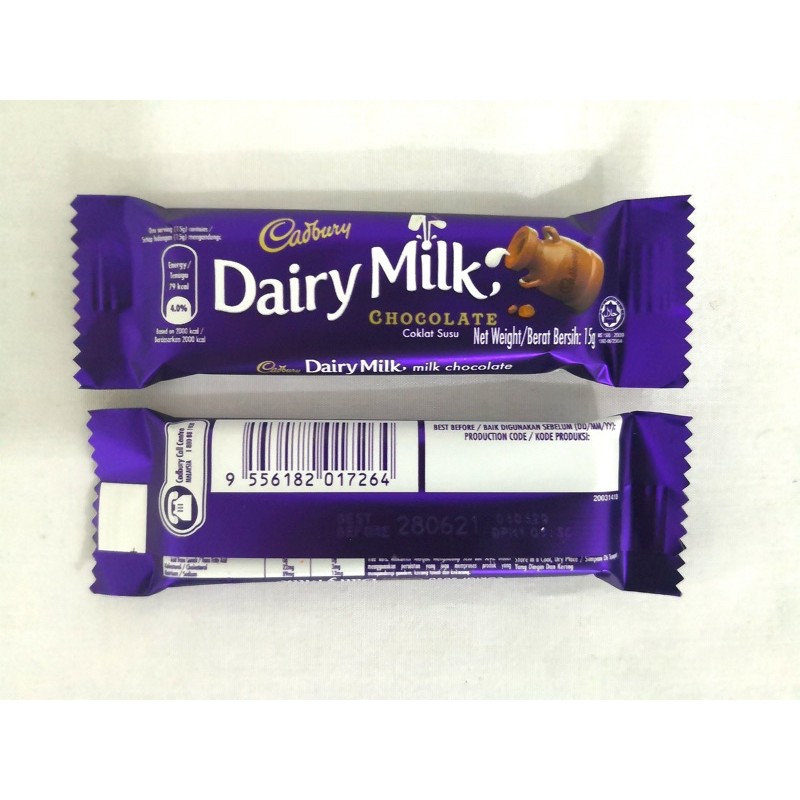 Cadbury 15g x 1pcs Dairy Milk Chocolate Childhood Memories Bar Susu Coklat Langkawi Sweet House 3006