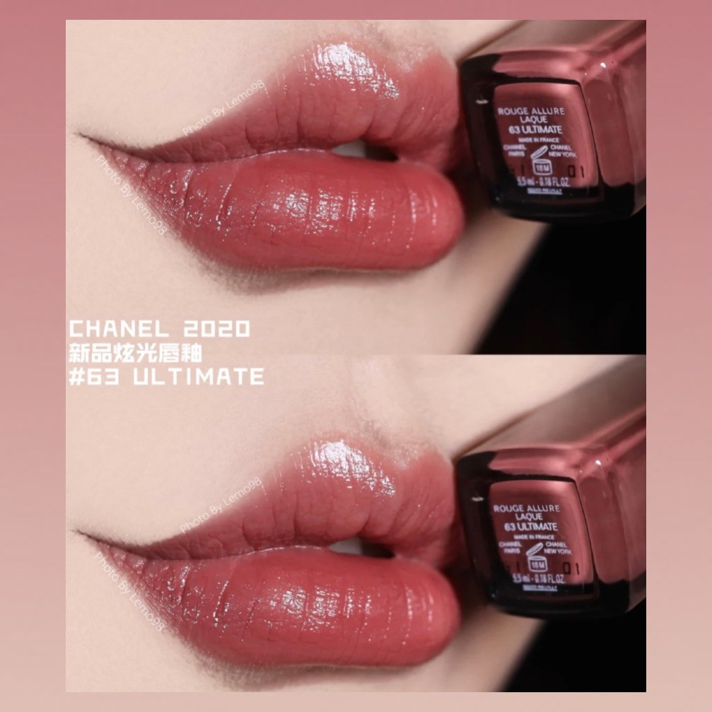 Chanel Rouge Allure Laque Lipstick Lip Tint Lip Colour | 香奈儿炫光唇釉口红#63  ULTIMATE – nude pink | Shopee Malaysia