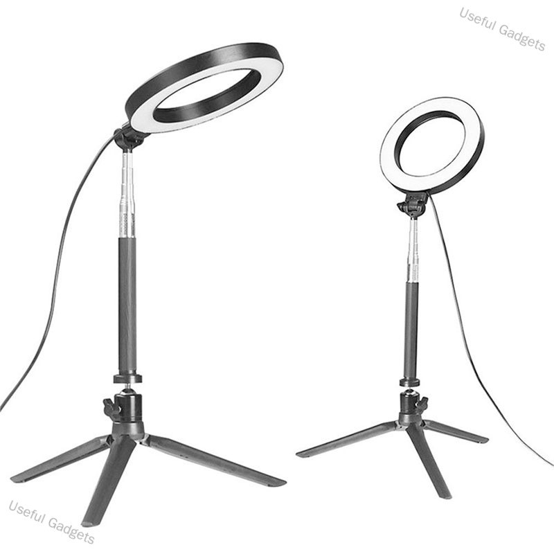 Useful Gadgets Dimmable LED Studio Camera Ring Light Photo Phone Video Annular Lamp