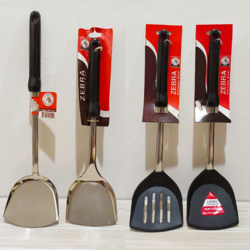 Zebra Stainless Steel Nylon Turner Soup Ladle 100 Genuine 泰国斑马锅铲 汤壳 Sudip Goreng Senduk Sup Zebra Thailand Shopee Malaysia