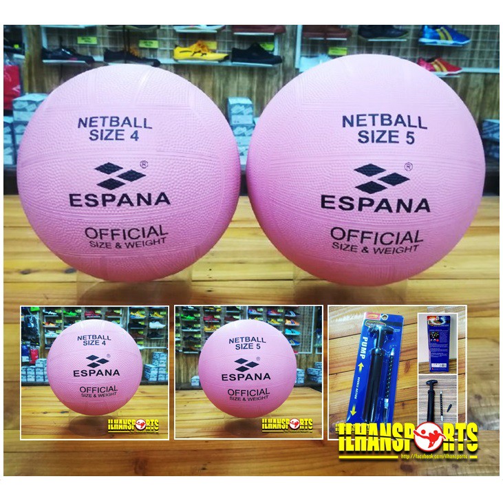 Espana Enr5 Netball Ball Bola Jaring Size 4 5 Junior Senior Pump Jb12 Netball Net Shopee Malaysia