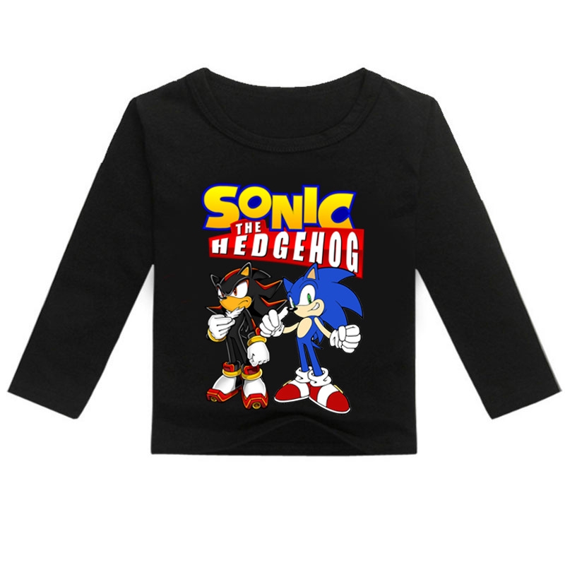 Sonic The Hedgehog Kids Long Sleeve Tshirt Children's Tshirts Kids 