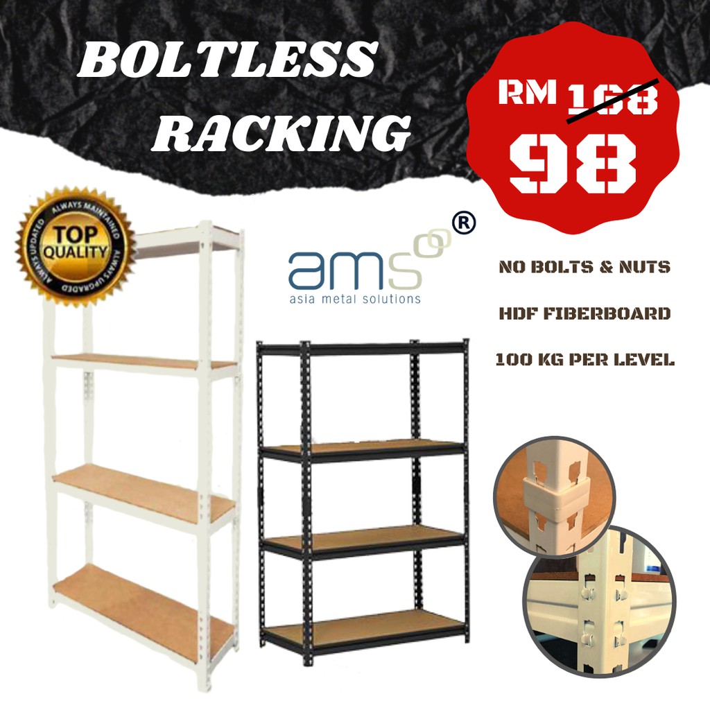  READY STOCK BOLTLESS DIY  RACKING RAK  BESI  DIY  WHITE 