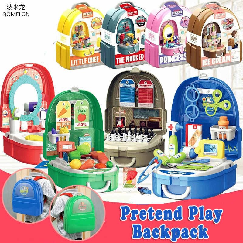 VANYEH Back Pack Backpack Series Pretend Play Set Suitcase Kids Toy toys Shopee Malaysia