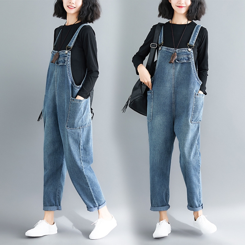 cotton denim jumpsuit