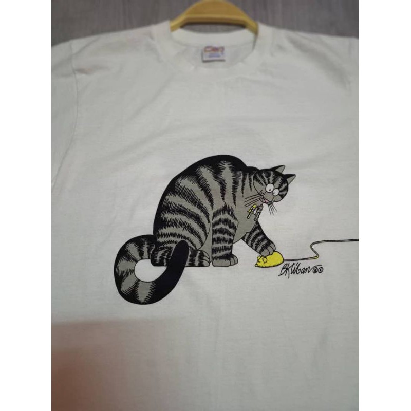 b.kliban hawaii cat on computer vintage t-shirt