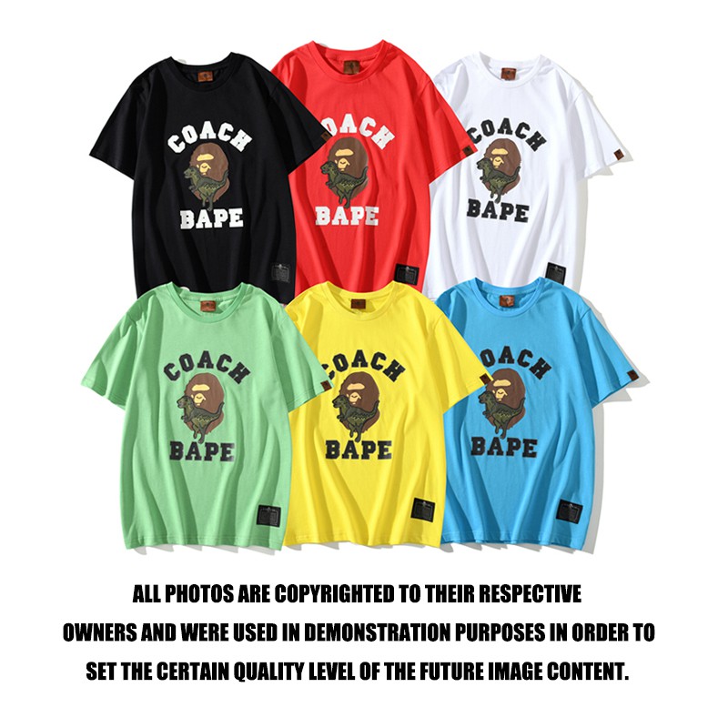 人気話題コラボ！BAPE x Coach Rexy Tee Yellow 20SS 送料関税込み BAPE x Coach Rexy Tee Tシャツ コーチ (A