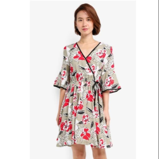 zalora wrap dress