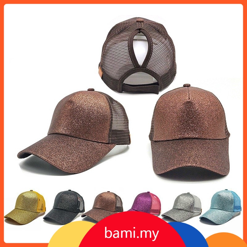 messy bun baseball hat