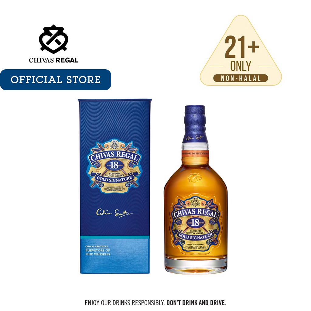 En detalle Fructífero imagen Chivas Regal 18 Years Old Blended Scotch Whisky Gift Set (750ml) | Shopee  Malaysia