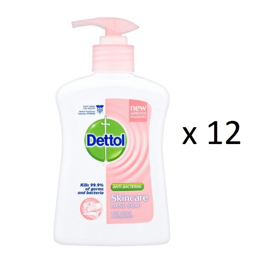 Dettol Anti Bacterial Handwash Skincare (250ml x 12)