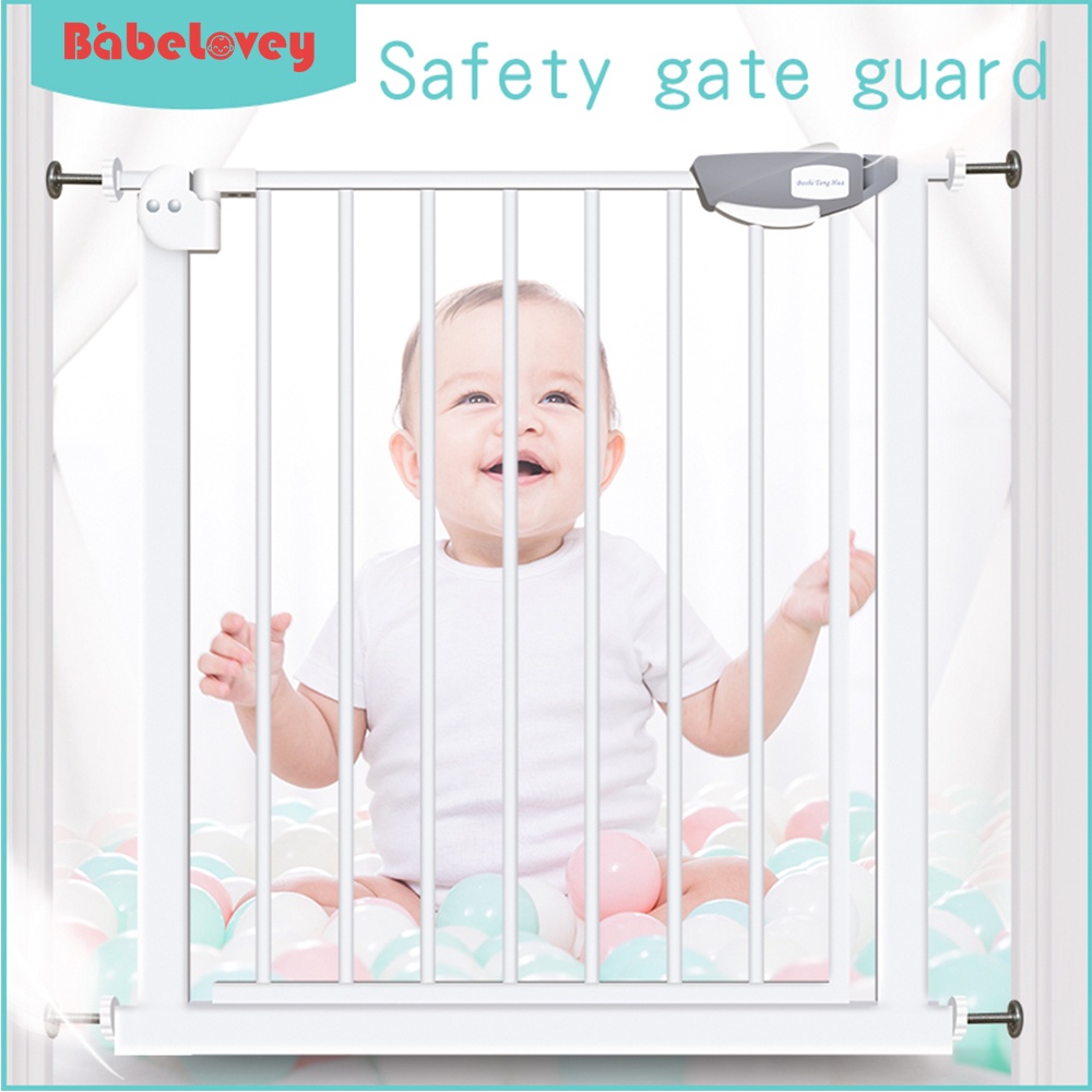 Adjustable Baby Safety Door Gate Pet Dog Cat Fence Stair Door Metal High Strength Iron Gate For Kids