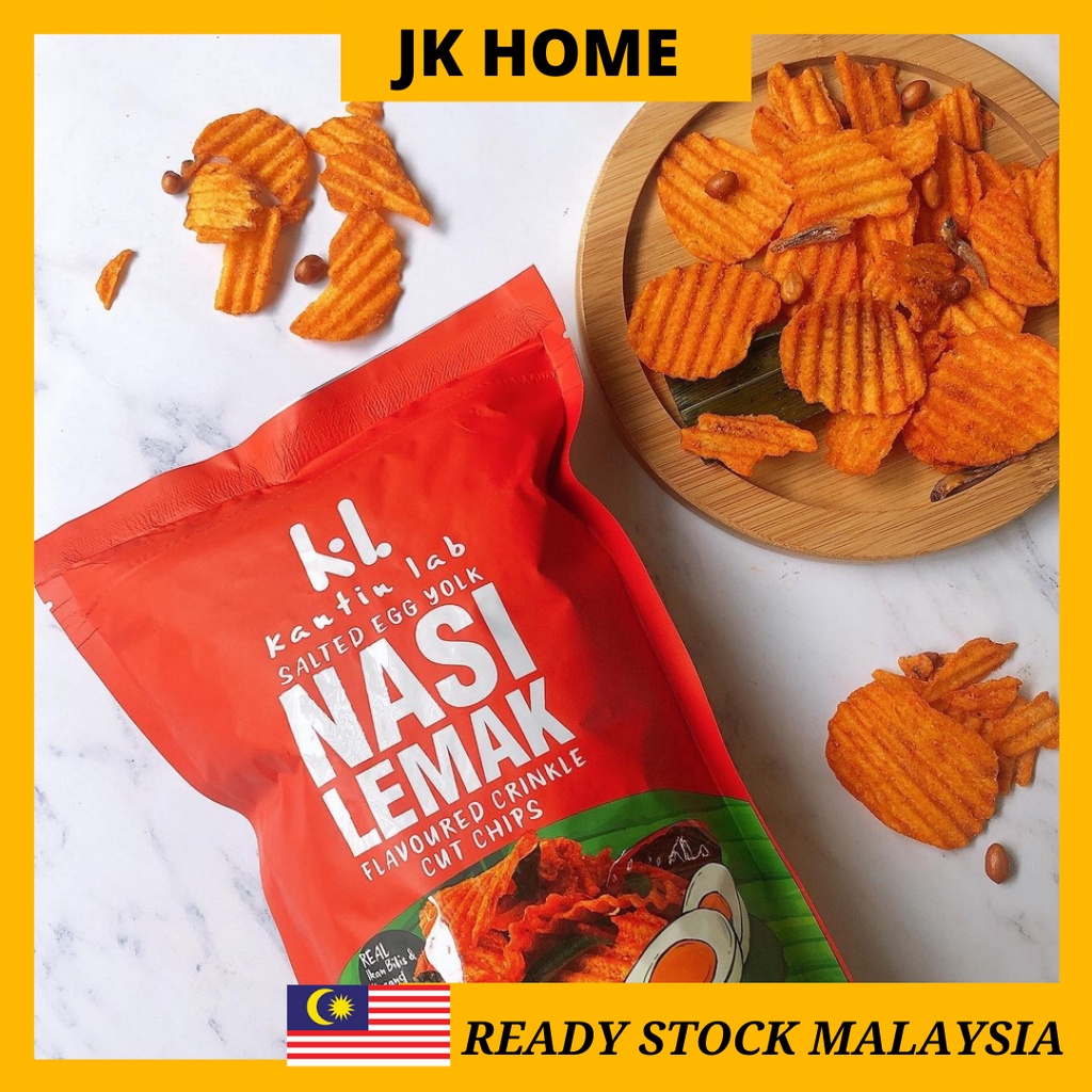 [HALAL] Kantin Lab Salted Egg Yolk / Nasi Lemak Crinkle Cut Chips (100G