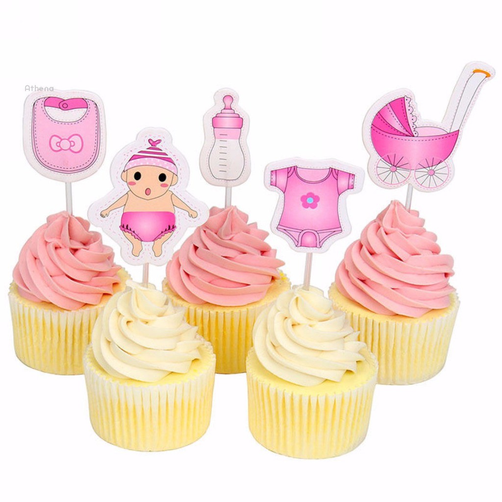 Athena 20x Baby Shower Cake Toppers Bottle Birthday Kids Party