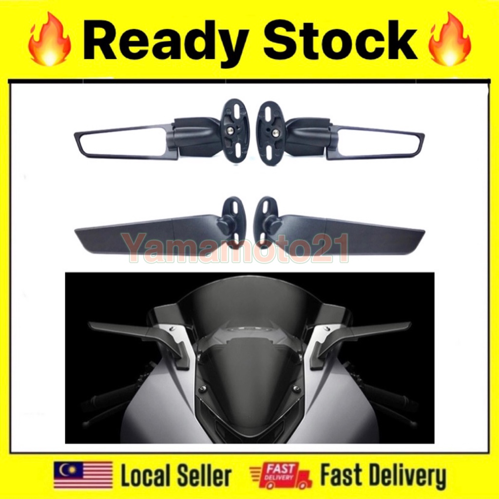 Kawasaki Ninja 250 300 400 650 Zx10r Yamaha R15 R25 Honda Cbr Rear View Side Mirror Wind Winglet 1755