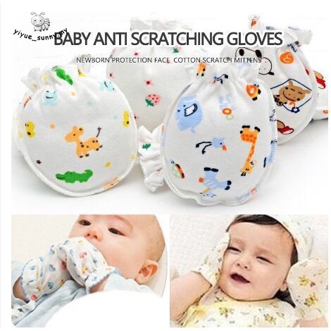 Baby Anti Scratching Gloves Newborn Protection Face Cotton Scratch Mittens Shopee Malaysia