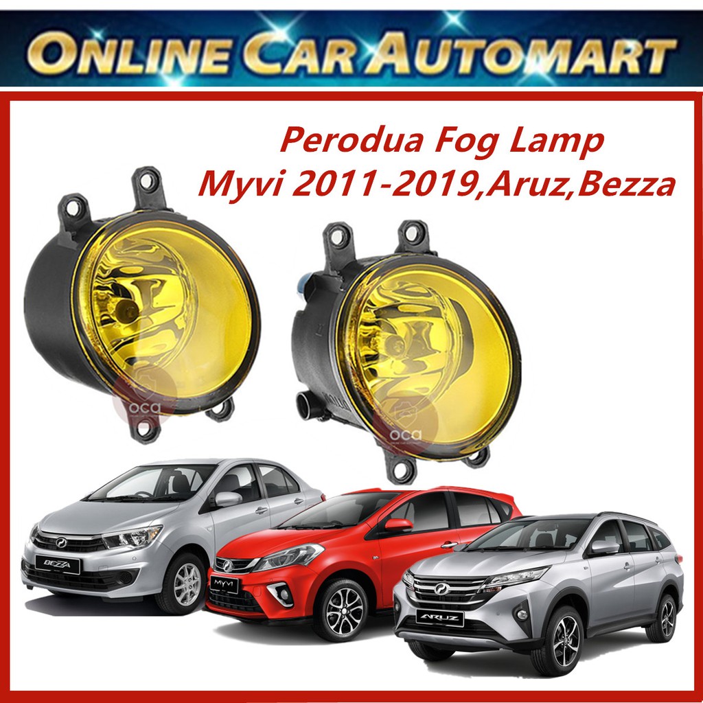 2Pcs Perodua Myvi Lagi Best,Bezza,Aruz,Myvi 2018 Car Fog 