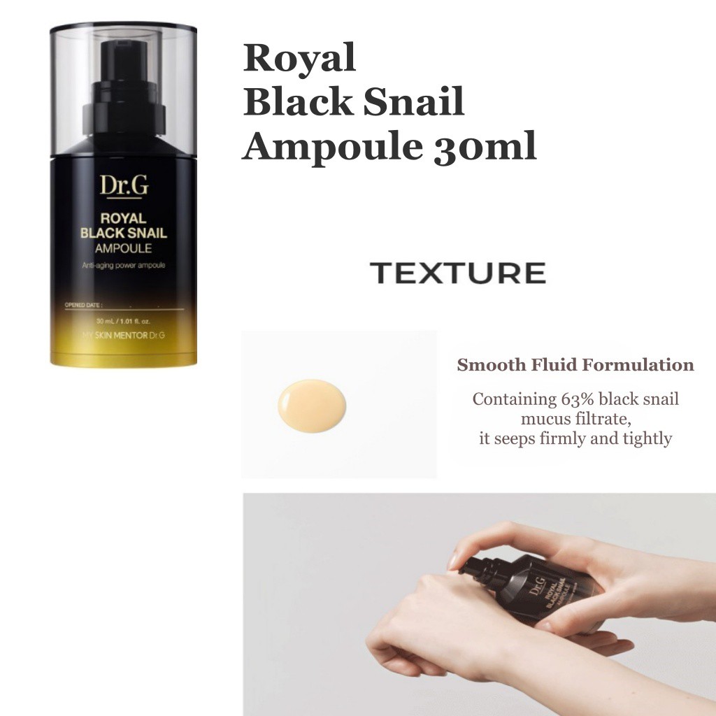 Dr.G] Royal Black Snail Series Cream Eye Cream Essence Ampoule Maskpack Total Anti Aging Wrinkle Brightening Elasticity | Shopee Malaysia