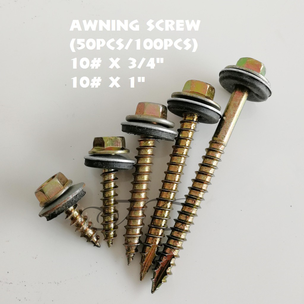 AWNING SCREW IN PACKET (50PCS/100PCS) | Shopee Malaysia