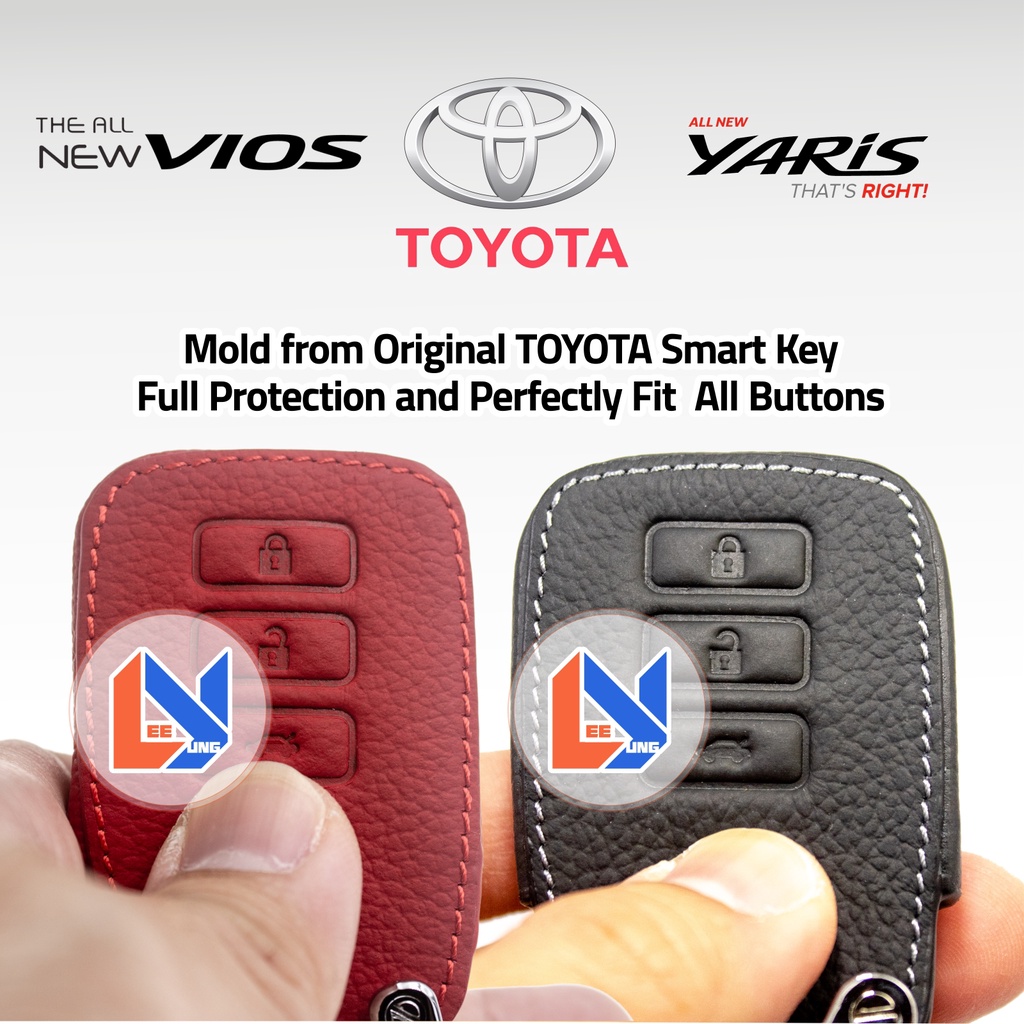 Toyota VIOS Leather Key Cover Holder Smart Key Genuine Leather Holder