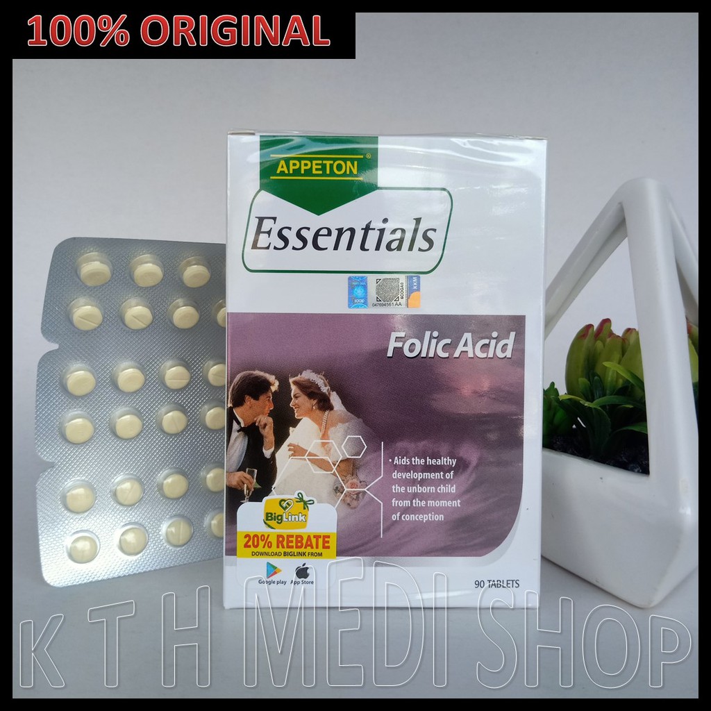 Appeton Essentials Folic Acid 30 Tablet Shopee Malaysia