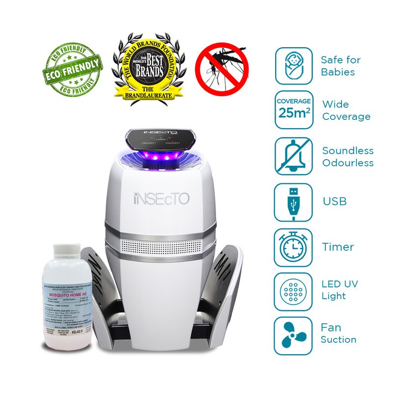 Aedes Mosquito Killer (White) + Aedes Aids Solution eliminate mosquito