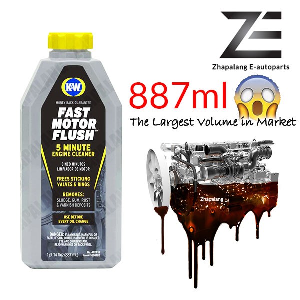 K&W Fast Motor Engine Flush 5Minute Engine Cleaner 887ml Shopee Malaysia