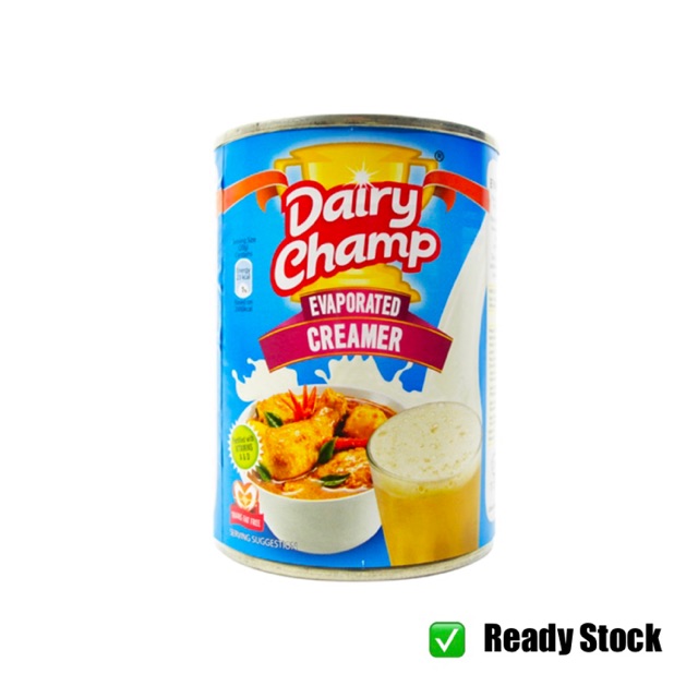 DAIRY CHAMP Susu Cair (390g) Evaporated Milk Canned Shopee Malaysia