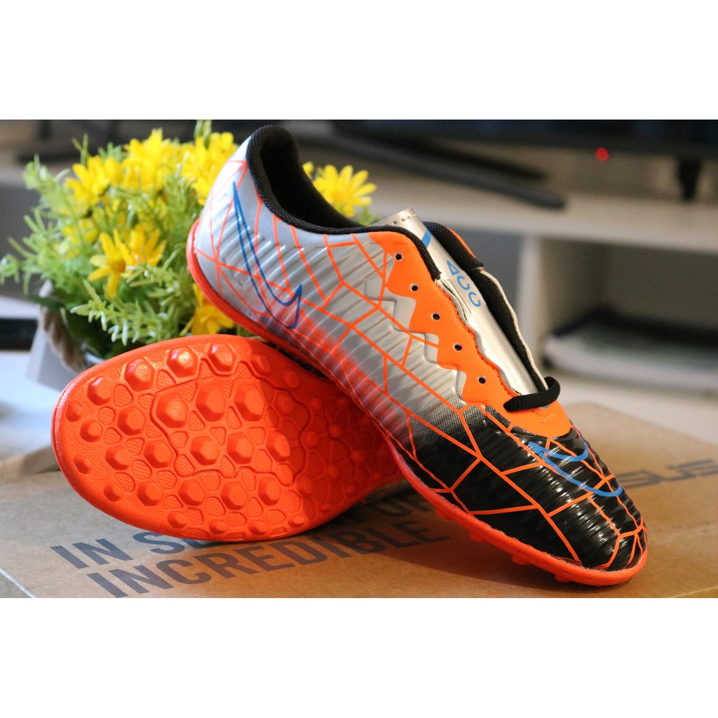 FOOTBALL SHOES [New Model] Orange Rhinestones Sneakers Shopee Malaysia