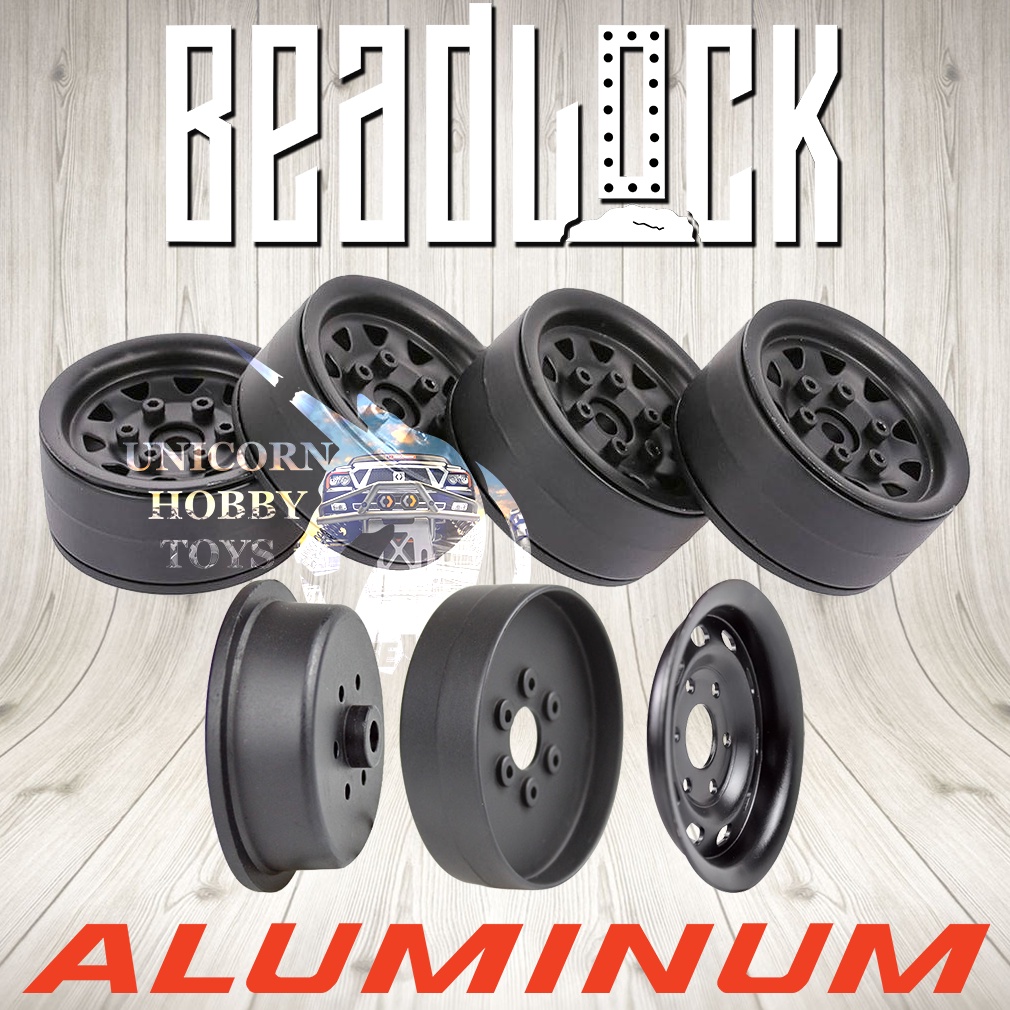 Zouminy 4pcs 8 Hole Fashion Alloy Beadlock Wheel Hubs for 1/10 Axial SCX10 T-Amiya CC01 D90 D110 RC Crawler Red 