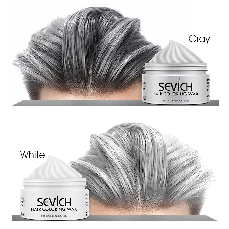 Sevich Hair Color Wax Silver Grey Temporary Hair Dye Unisex Diy