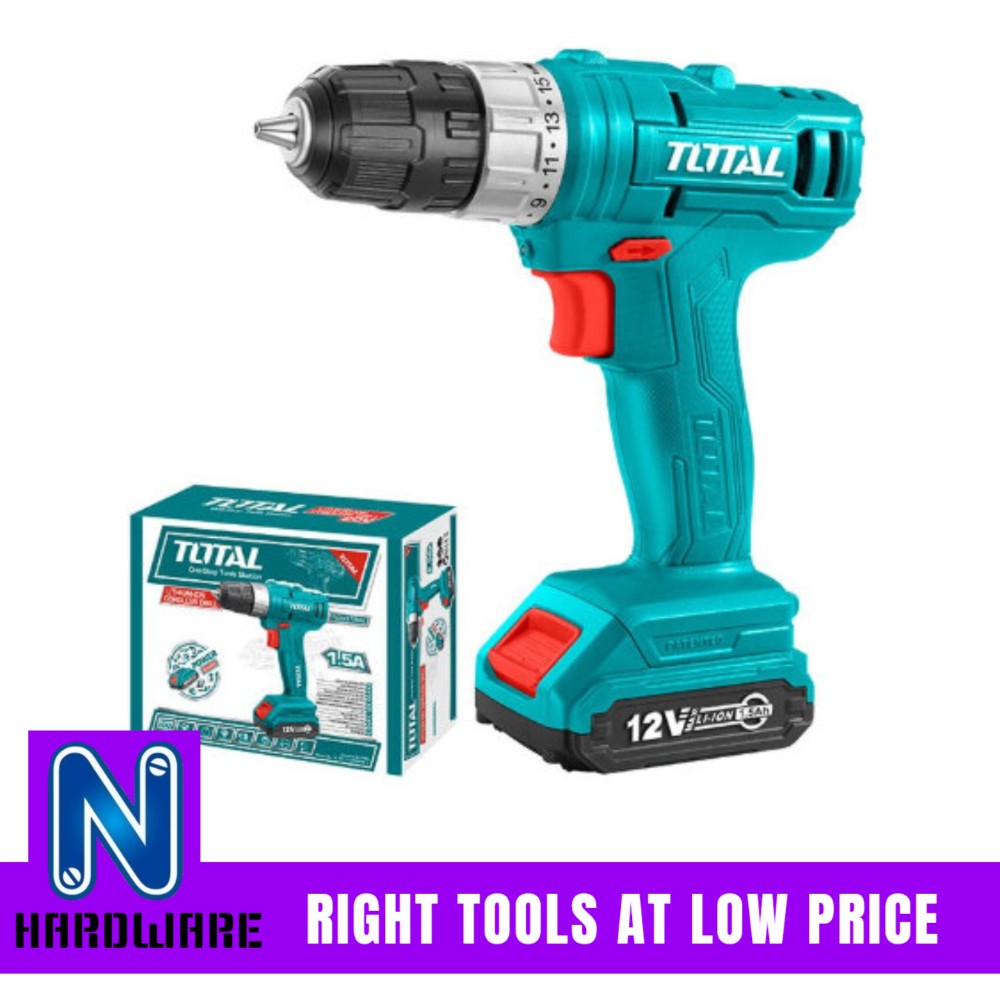 [100 ORIGINAL] TOTAL BRAND 12V Cordless Drill TDLI1211 Shopee Malaysia