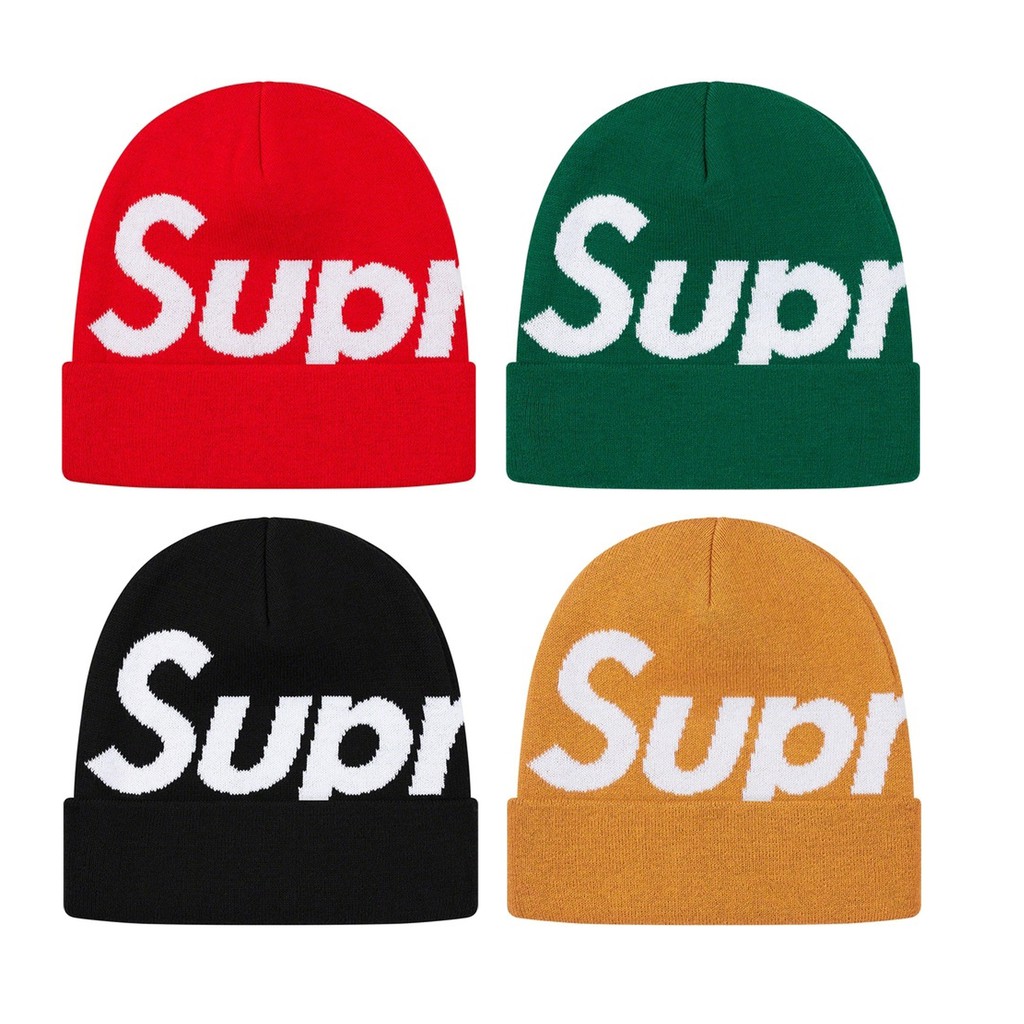 supreme beanie big logo