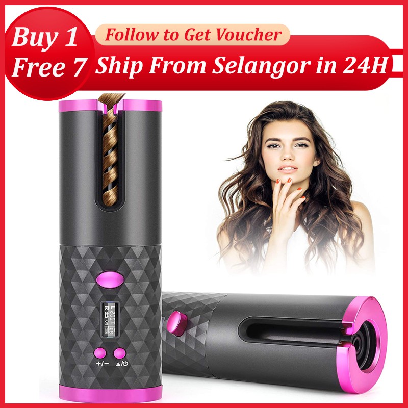 Wireless Hair Curler 🎀Ready Stock MY🎀 USB Rechargeable Cordless Curl