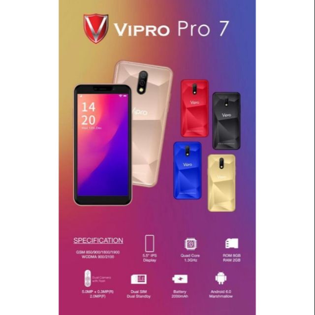 Vipro Pro 7 2gb 8gb Original Vipro Malaysia Set Shopee Malaysia