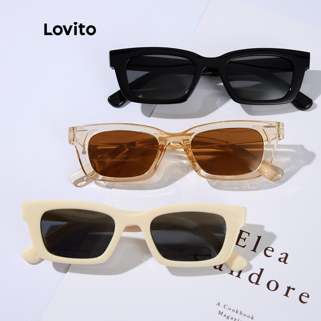 Lovito Casual Colorblock All-Match Sunglasses With Glasses Box L34AD052 ...