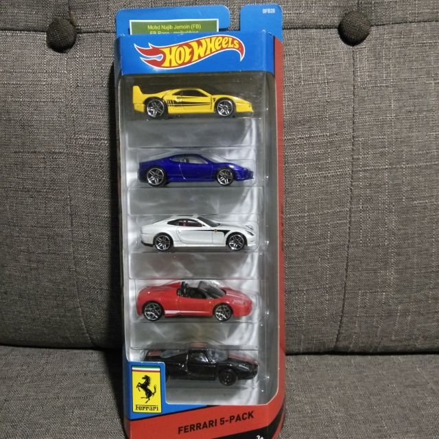 hot wheels ferrari 5 pack