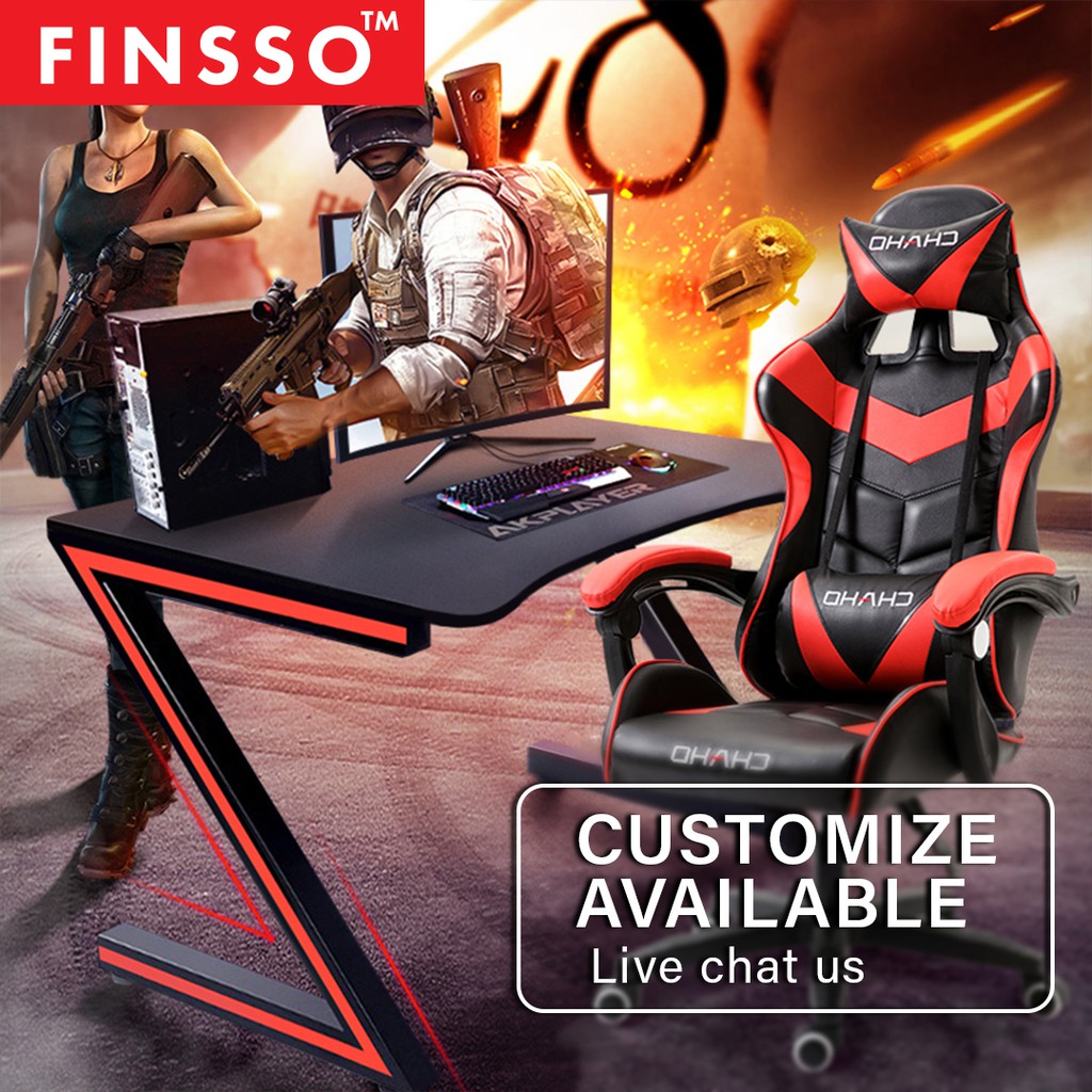 [READY STOCK] FINSSO: [GAMING SERIES] GT002 Gaming Table / Study Table / Working Desk