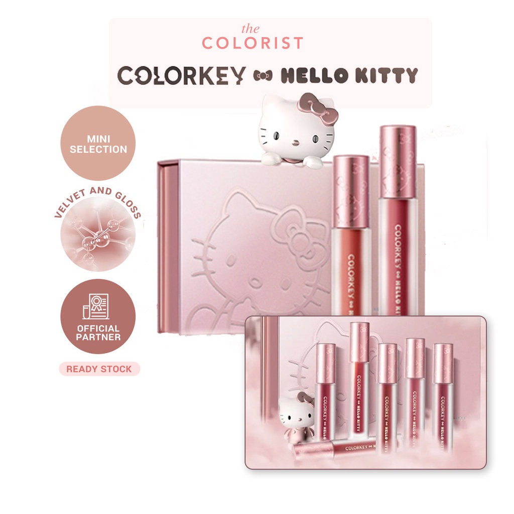 COLORKEY X Hello Kitty Airy Lip Lacquer Mini Set COLORKEY Liquid