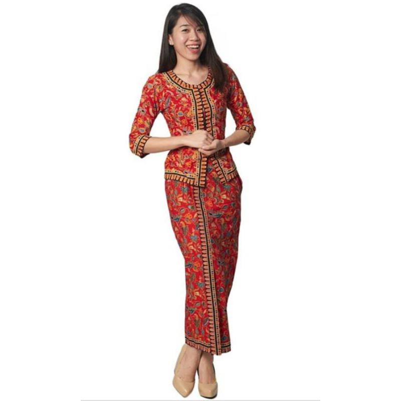 KEBAYA BATIK SINGAPORE AIRLINES STEWARDESS UNIFORM DRESS / SINGAPORE AIRLINES