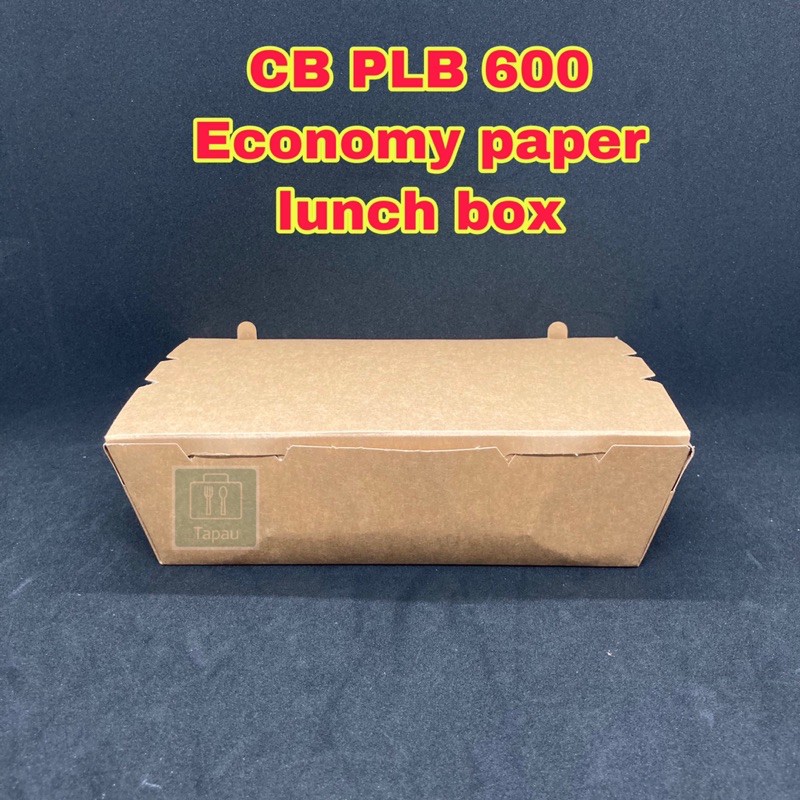 Tapau Cb Ware Paper Lunch Box Plb600 50pcs Medium Kotak Nasi Kertas Bekas Makanan Disposable Lunch Box Shopee Malaysia