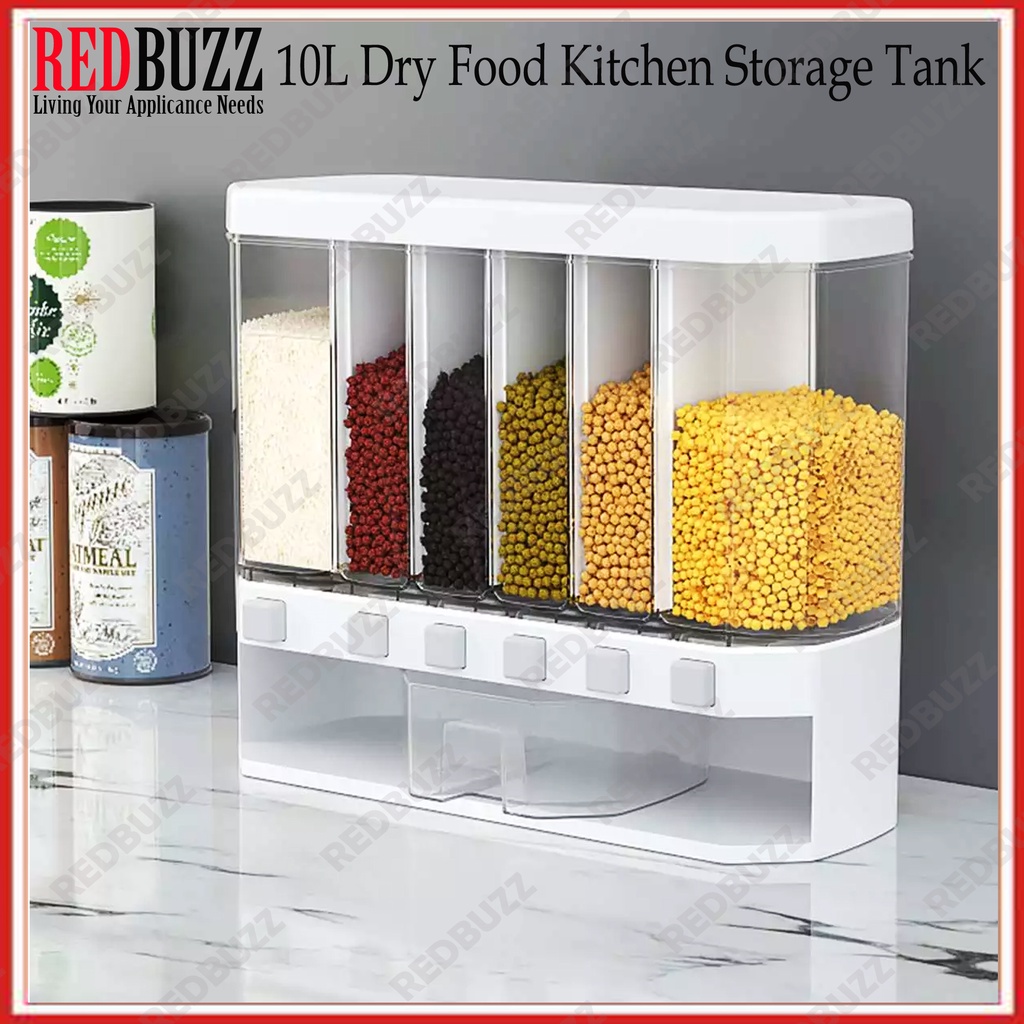 REDBUZZ 10L Wall Mounted Food Storage Box Kitchen Wallmounted
