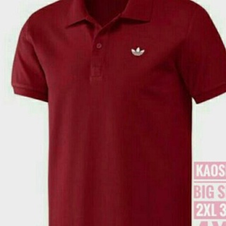 Men's Shirts polo Collar Gede big Adidas Maroon size XXL XXXL Xxxxl Cheap - Other Color, S