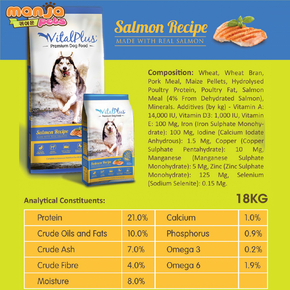 vital plus salmon dog food